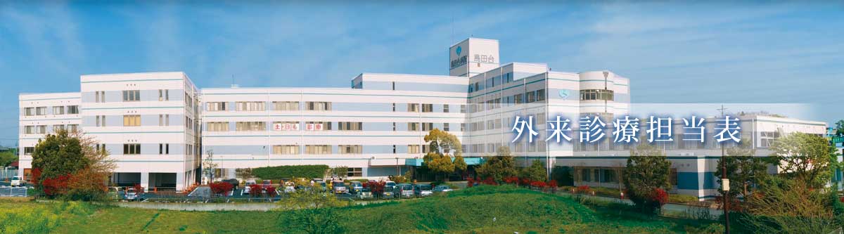 外来診療担当表 | 千葉県八千代市の島田台総合病院では、土曜・日曜診療を行っております。内科、整形外科、外科、脳外科など